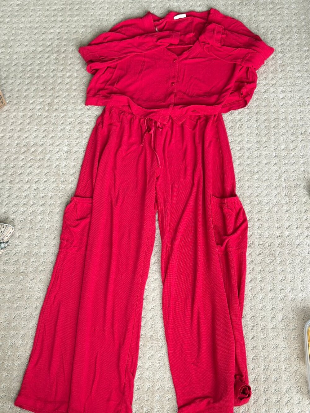Free People Waffle Pajama Set
